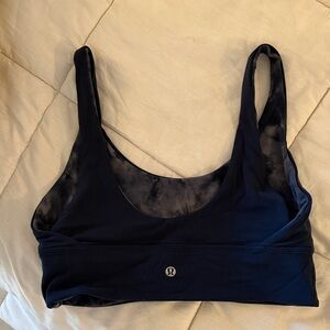 Lululemon Dark blue/ Tie-Dye reversible Sports Bra